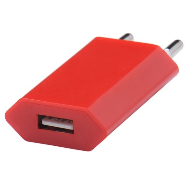 Incarcator Retea Mufa Usb 1A Rosu